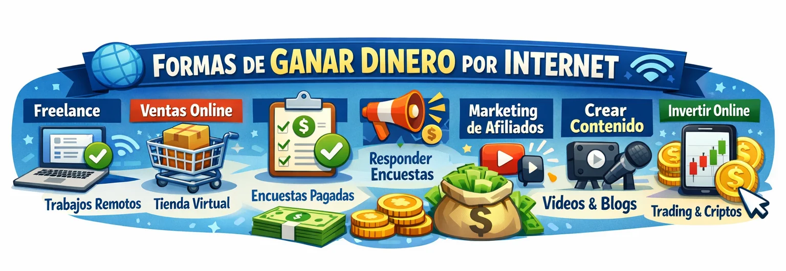 10 Formas reales de ganar dinero online sin invertir nada (2026) – MonetizaPlus